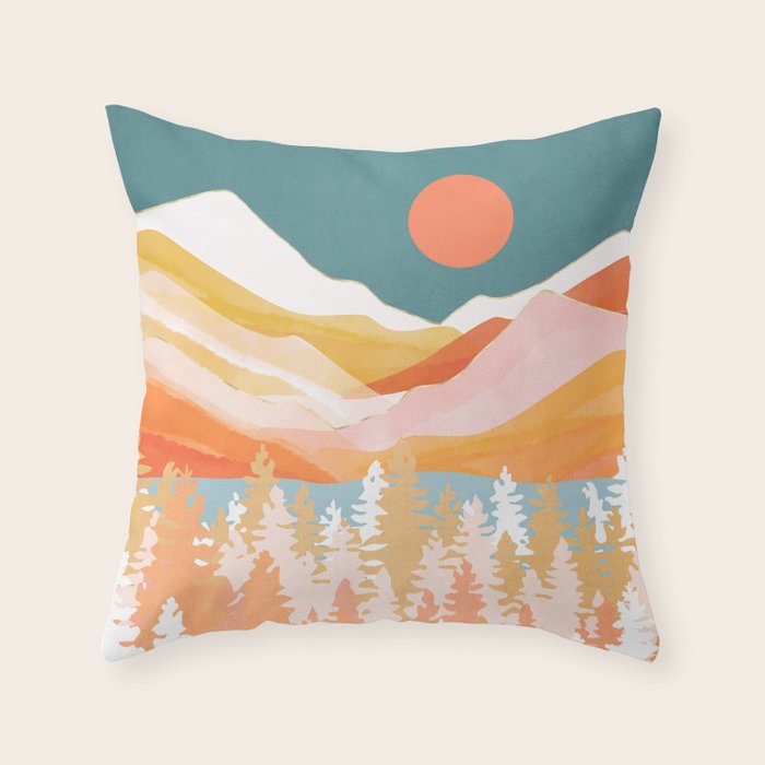 Citrus Mountains Throw Pillow Gallery Image 6
