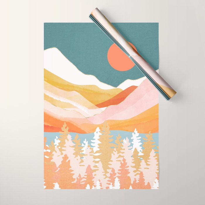 Citrus Mountains Wrapping Paper Gallery Image 1