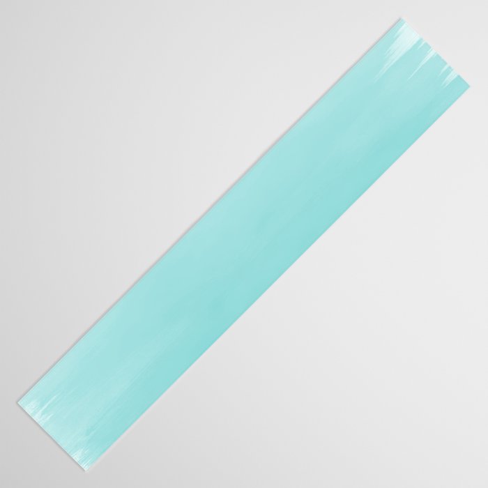 Modern teal watercolor gradient ombre brushstrokes pattern Table Runner Gallery Image 3