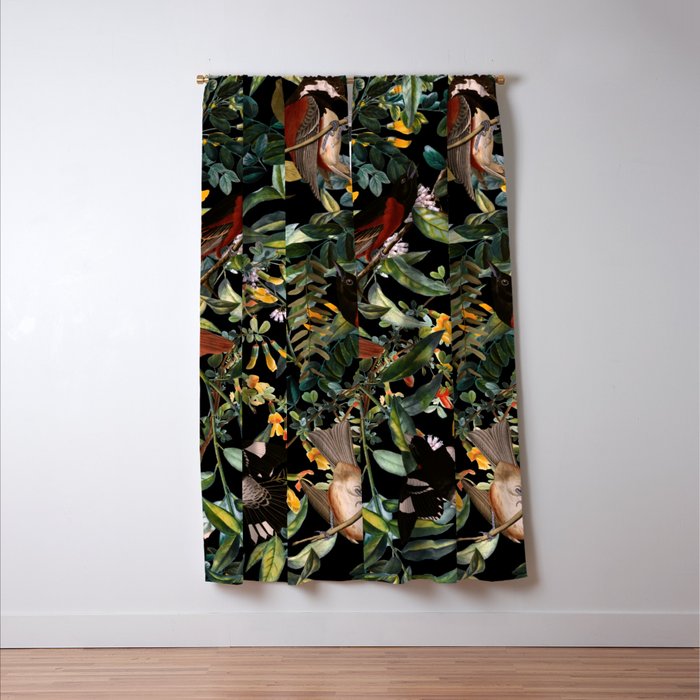 Floral and Birds XLIV Window Curtain Gallery Image 3
