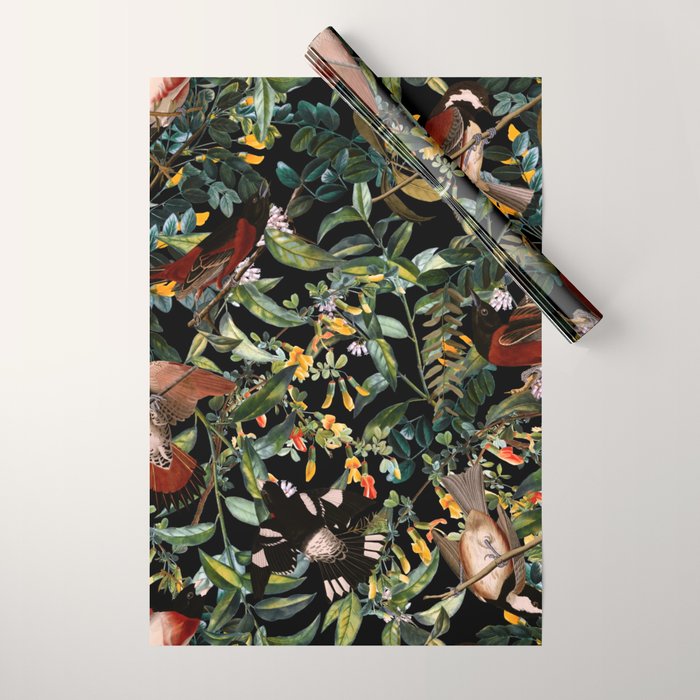 Floral and Birds XLIV Wrapping Paper Gallery Image 1