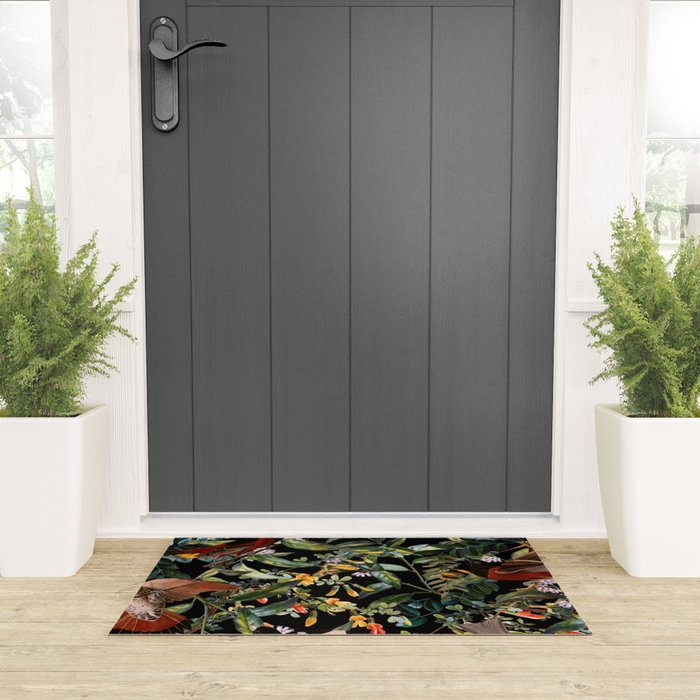 Floral and Birds XLIV Welcome Mat Gallery Image 3