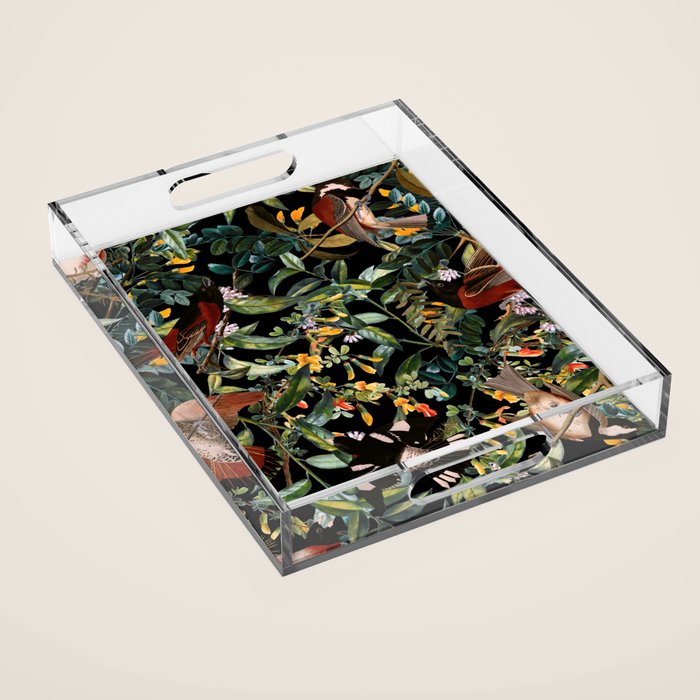 Floral and Birds XLIV Acrylic Tray Gallery Image 1