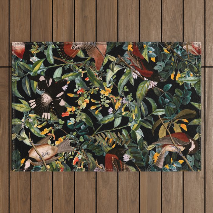 Floral and Birds XLIV Outdoor Rug Gallery Image 1