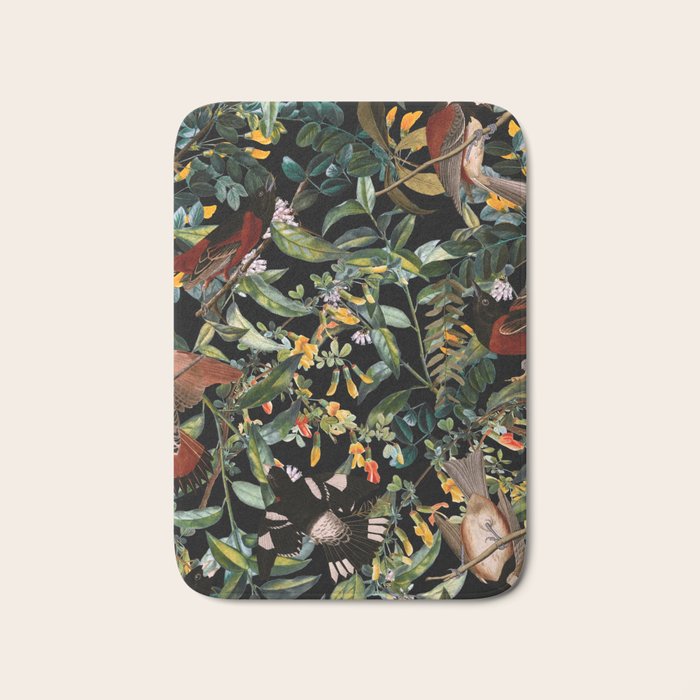 Floral and Birds XLIV Bath Mat Gallery Image 1