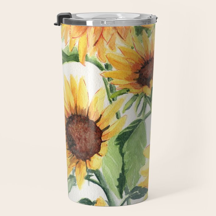 Sunflowers Travel Mug Gallery Image 3