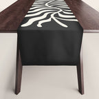 Onyx Ferns: Black & White Matisse Edition Table Runner Gallery Image 1