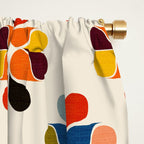 Mod Retro Floral Geometry in Multicolor Window Curtain Gallery Image 2