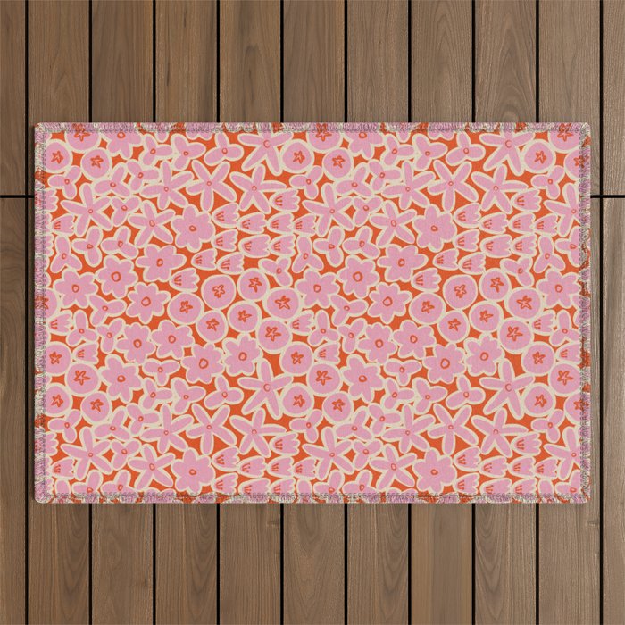 Vibrant Summer Pattern #2 Outdoor Rug Gallery Image 1