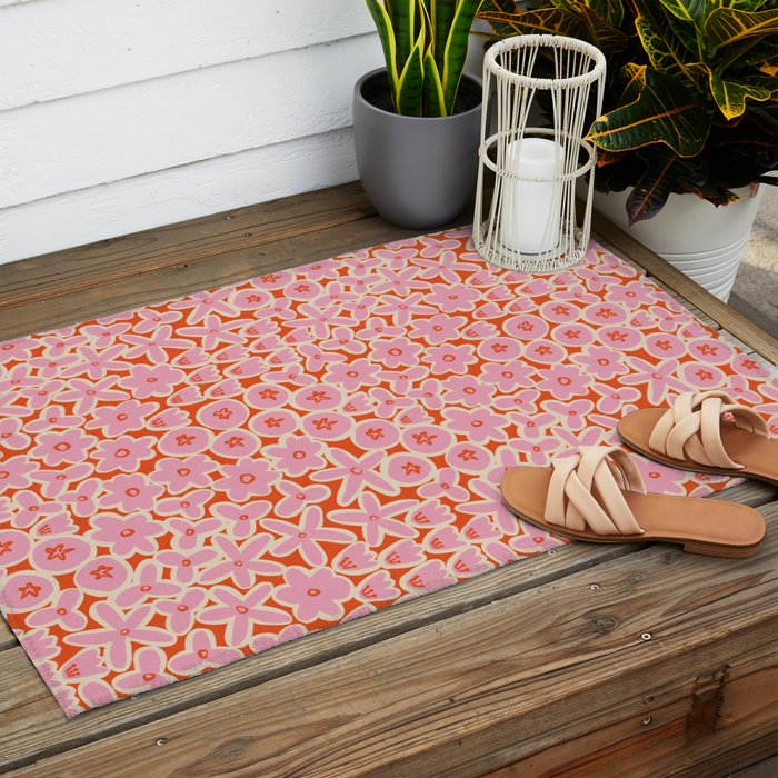 Vibrant Summer Pattern #2 Outdoor Rug Gallery Image 2