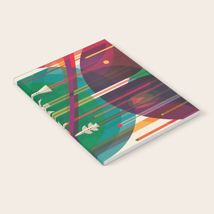 NASA Retro Space Travel Poster The Grand Tour Notebook Gallery Image 1