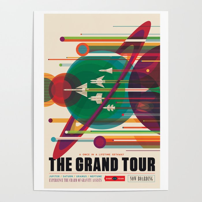 NASA Retro Space Travel Poster The Grand Tour Poster Gallery Image 4
