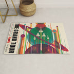 NASA Retro Space Travel Poster The Grand Tour Rug Gallery Image 1