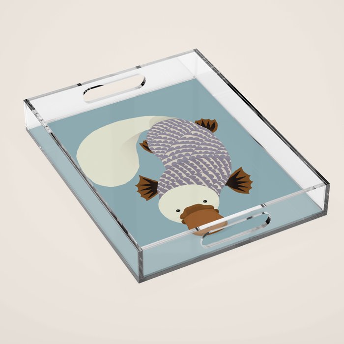 Whimsical Platypus Acrylic Tray Gallery Image 1