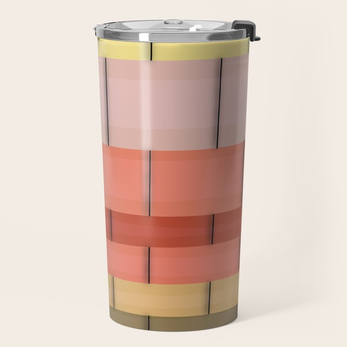 Colorful Tiles In Lines Travel Mug Gallery Image 2