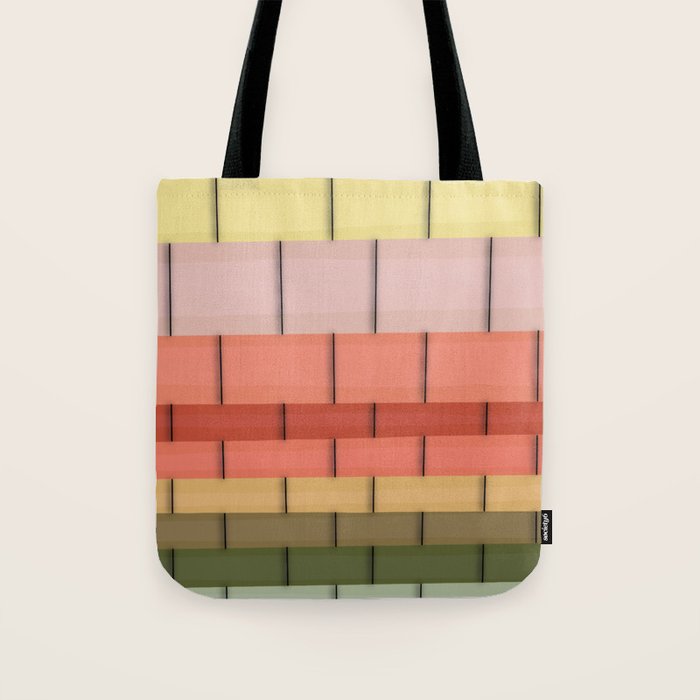 Colorful Tiles In Lines Tote Bag Gallery Image 1