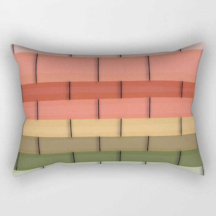 Colorful Tiles In Lines Rectangular Pillow Gallery Image 1
