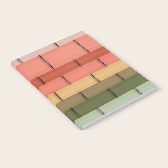 Colorful Tiles In Lines Notebook Gallery Image 2