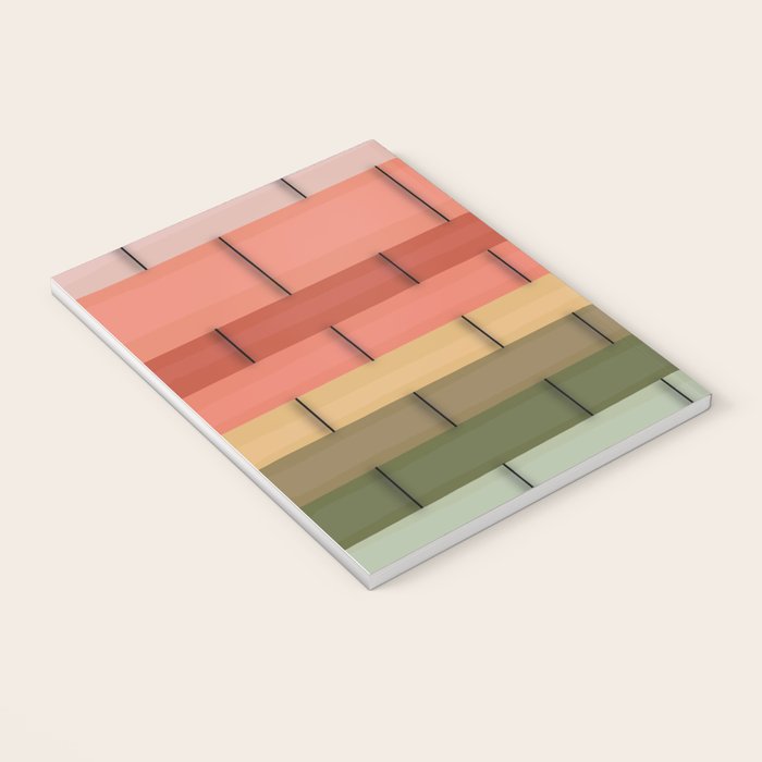 Colorful Tiles In Lines Notebook Gallery Image 3