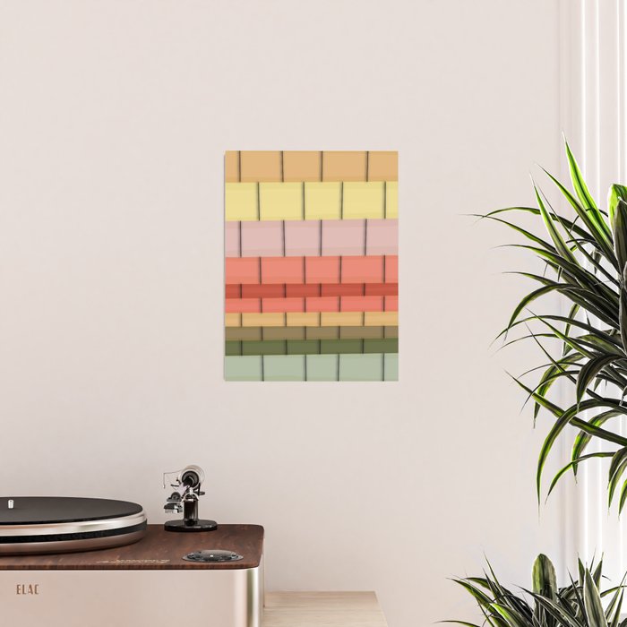Colorful Tiles In Lines Poster Gallery Image 2