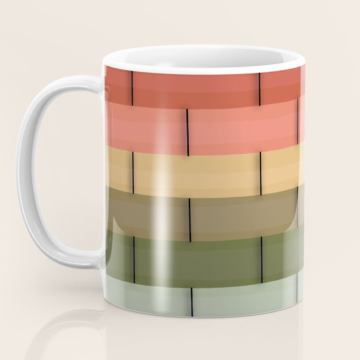 Colorful Tiles In Lines Coffee Mug Gallery Image 3