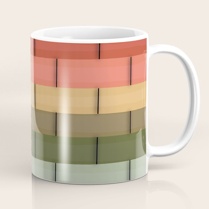 Colorful Tiles In Lines Coffee Mug Gallery Image 1