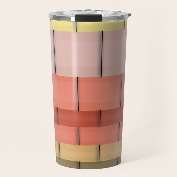 Colorful Tiles In Lines Travel Mug Gallery Image 1