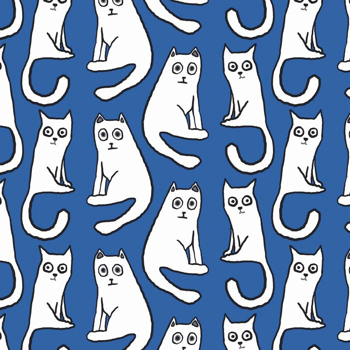Cat friends, cute, funny, quirky cat drawing Coffee Mug Gallery Image 2