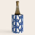 Cat friends, cute, funny, quirky cat drawing Wine Chiller Gallery Image 3