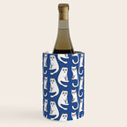 Cat friends, cute, funny, quirky cat drawing Wine Chiller Gallery Image 1