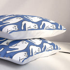Cat friends, cute, funny, quirky cat drawing Pillow Sham Gallery Image 3