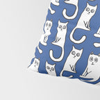 Cat friends, cute, funny, quirky cat drawing Pillow Sham Gallery Image 4