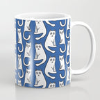 Cat friends, cute, funny, quirky cat drawing Coffee Mug Gallery Image 1
