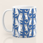 Cat friends, cute, funny, quirky cat drawing Coffee Mug Gallery Image 3
