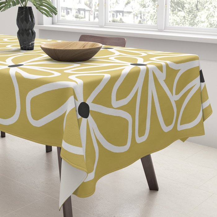 Daisy chain - yellow Tablecloth Gallery Image 3