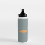 Fish Trio - Minimalist Mid-Century Slate Blue Orange Brown Cream Water Bottle Gallery Image 3
