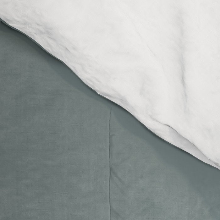 Fish Trio - Minimalist Mid-Century Slate Blue Orange Brown Cream Comforter Gallery Image 4