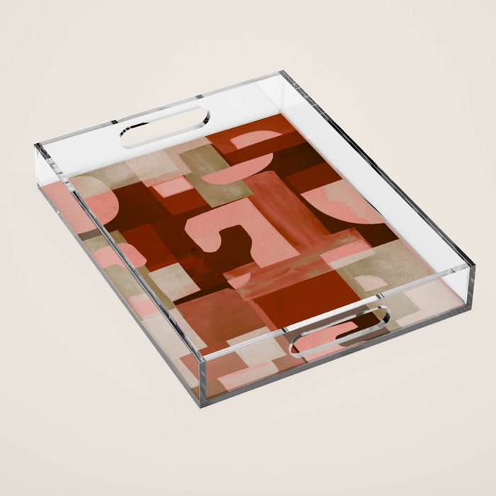 Geometric Collage 11 Acrylic Tray Gallery Image 1