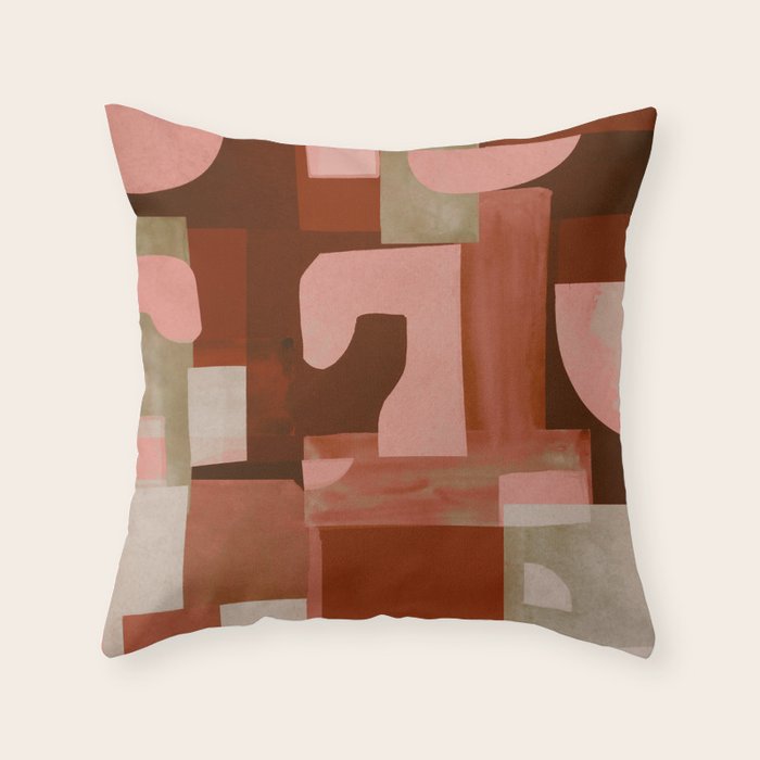 Geometric Collage 11 Throw Pillow Gallery Image 1