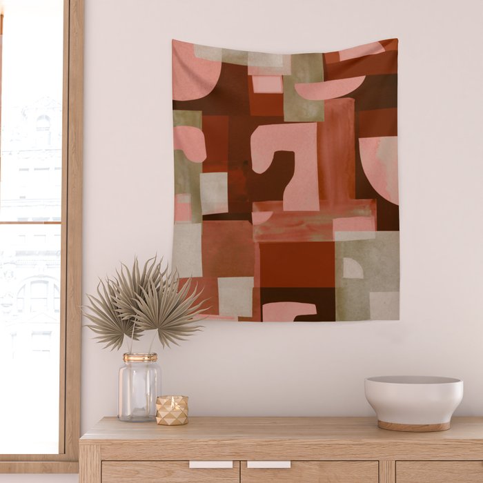 Geometric Collage 11 Wall Tapestry Gallery Image 2