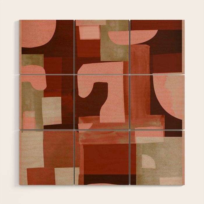 Geometric Collage 11 Wood Wall Art Gallery Image 1