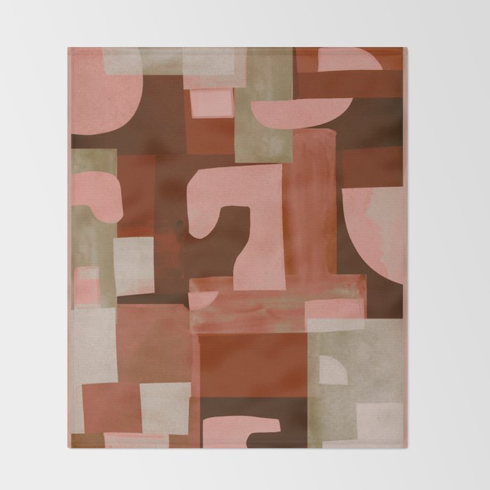 Geometric Collage 11 Throw Blanket Gallery Image 2