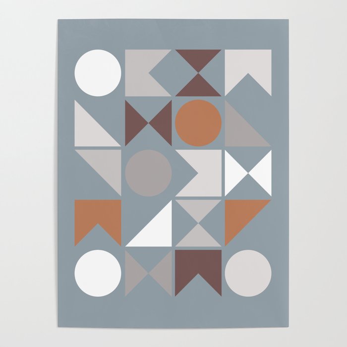 Mid Century Modern Geometric 17 Poster Gallery Image 1