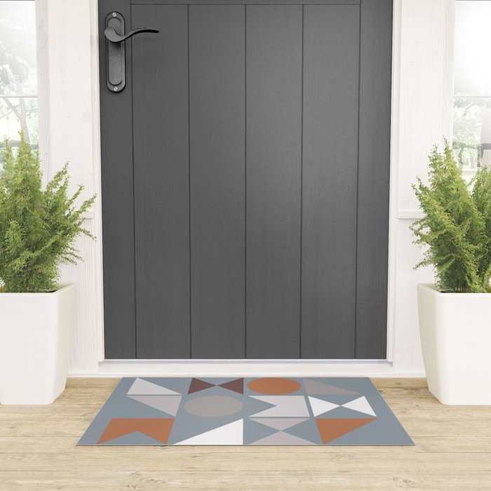Mid Century Modern Geometric 17 Welcome Mat Gallery Image 3