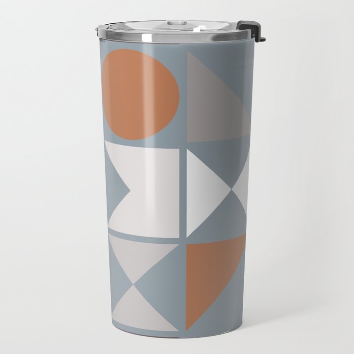 Mid Century Modern Geometric 17 Travel Mug Gallery Image 2
