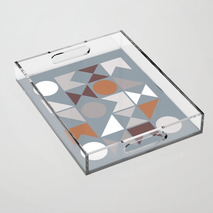 Mid Century Modern Geometric 17 Acrylic Tray Gallery Image 1