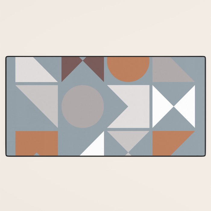 Mid Century Modern Geometric 17 Desk Mat Gallery Image 3