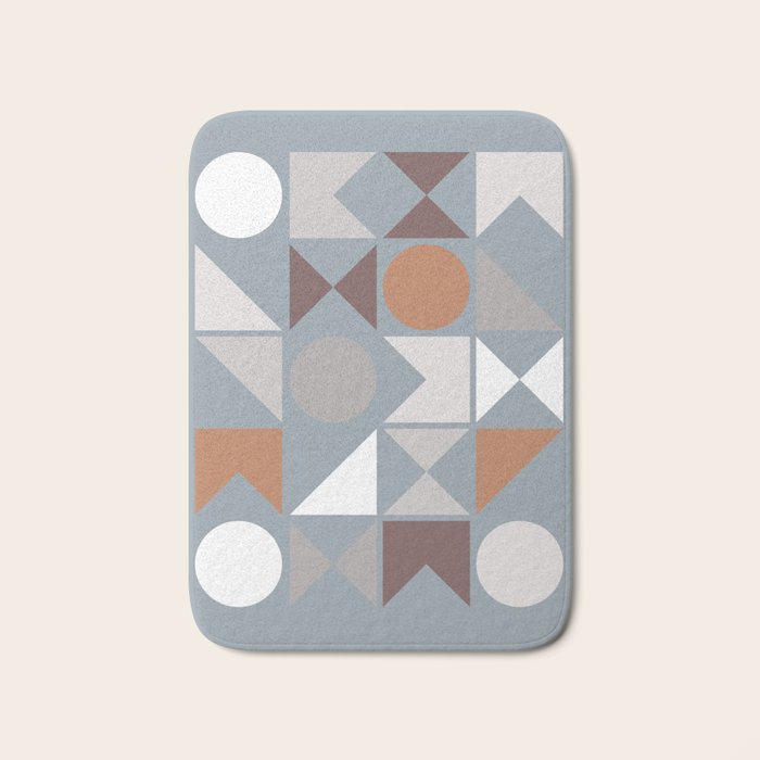Mid Century Modern Geometric 17 Bath Mat Gallery Image 1