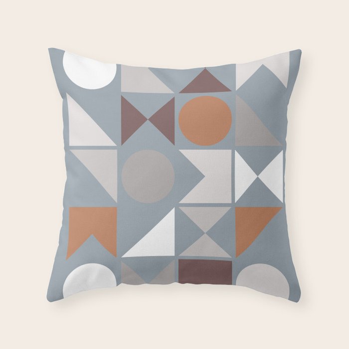 Mid Century Modern Geometric 17 Throw Pillow Gallery Image 1