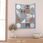 Mid Century Modern Geometric 17 Wall Tapestry Gallery Image 2